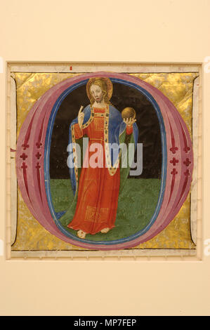 Dieses beleuchtete Manuskriptblatt aus einem Antiphonar, das für die