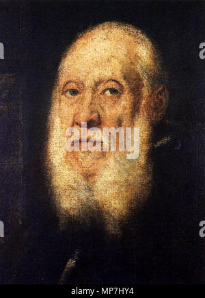 Englisch: Portrait von Jacopo Sansovino circa 1565. 687 Jacopo Tintoretto - Portrait von Jacopo Sansovino - WGA 22688 Stockfoto