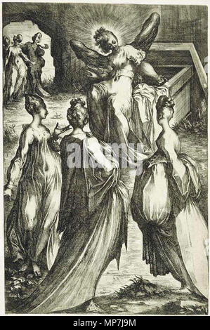 Die drei Marien am Grabe 1620 s. 689 Jacques Bellange - Die Drei Marien am Grabe - WGA 1596 Stockfoto