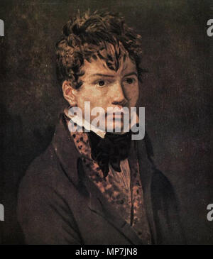 Porträt von Ingres 1800. 690 Jacques-Louis David - Porträt von Ingres-WGA 06085 Stockfoto