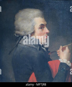 Portrait von Jacques-Louis David. Portrait von Jacques-Louis David von seinem Schüler Antoine-Jean Gros, gemalt im Jahr 1790 für den König von Polen (Quelle, David O'Brien, Antoine-Jean Gros peintre de Napoléon s. 22). 1790. 690 Jacques-Louis David von Antoine-Jean Gros (1790, Puschkin Museum) Stockfoto