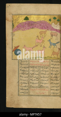 W. 626.110 a 692 Jalal Al-Din Rumi, Maulana - ein Angeberischer Schakal - Walters W 626110 A-volle Seite Stockfoto