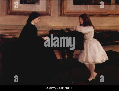 Am Klavier zwischen 1858 und 1859. 692 James Abbot McNeill Whistler 001 Stockfoto