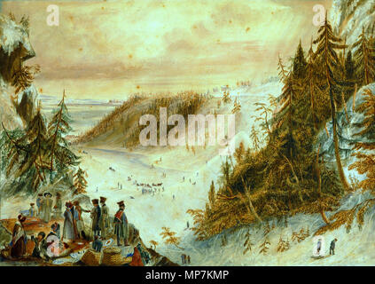 693 James Pattison Cockburn-Le Cône de Glace de la Chute Montmorency Stockfoto