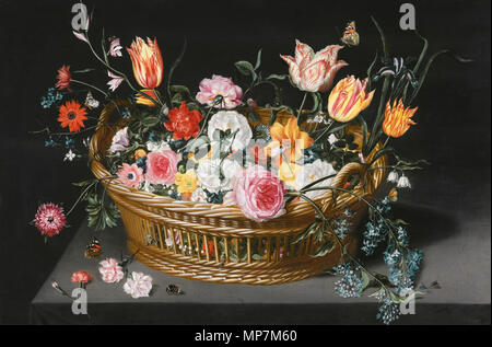 Stillleben mit Blumen im Korb auf einem Stein Sims. Jan Brueghel der Jüngere (1601-1678) Alternative Namen Jan Brueghel (II), Jan Brueghel (II), Jan Brueghel der Jüngere Beschreibung flämischen Maler und Zeichner Geburtsdatum / Tod 13. September 1601 (Taufen) 1. September 1678 Ort der Geburt / Todes Antwerpen Antwerpen Arbeit Lage Italien (1622-August 1625), Antwerpen (1625-1678) Kontrolle: Q 285933 VIAF: 42046414 ISNI: 0000 0000 8376 3302 ULAN: 500013747 LCCN: n 85095027 WGA: BRUEGHEL, Jan die Jüngeren WorldCat 695 Jan Breughel dem Jüngeren - Stillleben mit Blumen im Korb Stockfoto
