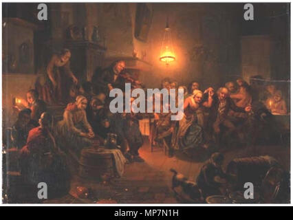 . Deutsch: De Gouden bruiloft Deutsch: Das goldene Hochzeit. 1842. 698 Jan Hendrik van Grootvelt-De Gouden bruiloft Stockfoto