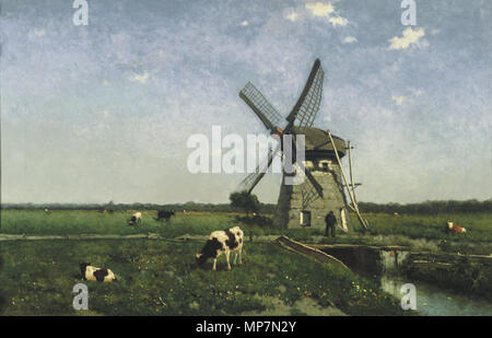 Landschaft mit Mühle in der Nähe von Baltimore 1873. 698 Jan Hendrik Weissenbruch 001 Stockfoto