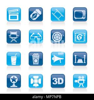 Kino und Film Symbole - Vektor Icon Set Stock Vektor