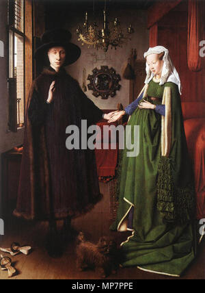 . Englisch: Jan van Eyck's Kunst Jan van Eyck (um 1390-1441) Alternative Namen Jean Van Eyck, Johannes van Eyck Beschreibung flämischen Maler, Zeichner und Manuskript illuminator Datum der Geburt / Tod ca. 1390 vor dem 9. Juni 1441 Ort der Geburt / Todes Maaseik Brügge Arbeit Ort Den Haag (1422), Brügge (1425), Lille (1425 - 1428), Brügge (1431 - 1441) Kontrolle: Q 102272 VIAF: 54156267 ISNI: 0000 0001 2101 4186 ULAN: 500116209 50048855 LCCN: n NLA: 35072913 WorldCat 703 Jan van Eyck Portrait von Giovanni Arnolfini und seine Frau Stockfoto