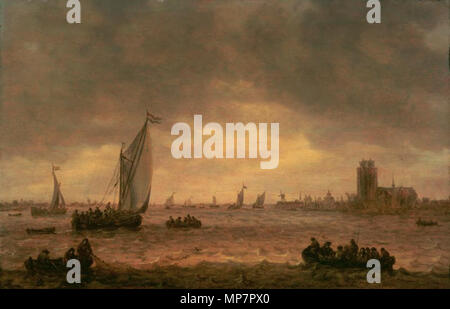 Mündung der Maas (Dordrecht) 1644. 704 Jan van Goyen Mündung der Maas Stockfoto