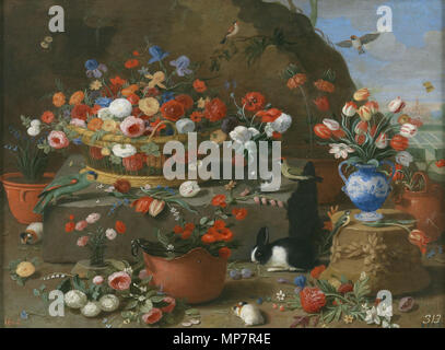 Blume noch Leben zwischen 1633 und 1666. 704 Jan Van Kessel der Ältere - Blumen still life Stockfoto