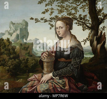 Maria Magdalena. English: Tradition der niederländischen Romanisten. . Ca. 1530. 705 Jan Van Scorel - Maria Magdalena (Rijksmuseum Amsterdam version) Stockfoto