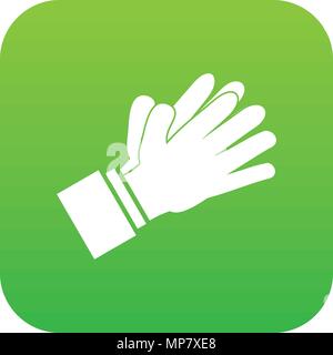 Klatschen klatschen Hände Symbol Digital Green Stock Vektor