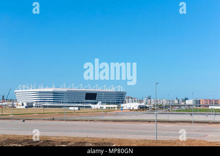 Sports Complex, Sportanlage, Fußball Stadion im Frühjahr, Russland, Kaliningrad, Mai 2018, World Cup Stockfoto