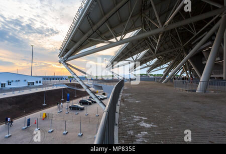 Samara, Russland - 16. Mai 2018: Samara Arena Fußballstadion. Samara - die Stadt der FIFA Weltmeisterschaft in Russland im Jahr 2018 Stockfoto