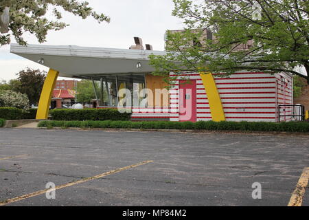 Foto der Hamburger Restaurant des ersten McDonald in Des Plaines, Illinois. Stockfoto
