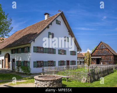 Schwäbischen Bauernhofmuseum, Illerbeuren, Oberschwaben, Deutschland Stockfoto