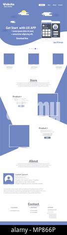 Website landing page vector Template Design Stock Vektor