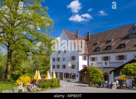 Restaurant Brauerei, Kloster Irsee, Bayern, Deutschland Stockfoto