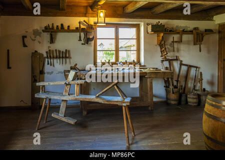 Schwäbischen Bauernhofmuseum, Illerbeuren, Oberschwaben, Deutschland Stockfoto