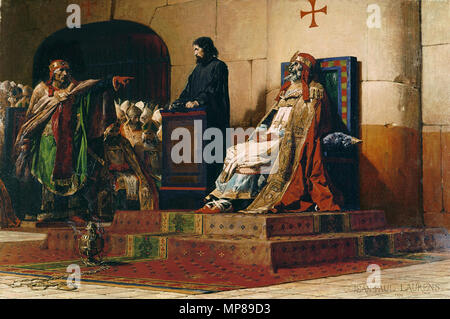 Français: Le Pape Formose et Etienne VI - Concile cadavérique de 897 Deutsch: "Papst Formosus und Stephen VI' - Der 'Cadaver Synod" 1870. 711 Jean Paul Laurens Le Pape Formose et Etienne VII 1870 Stockfoto