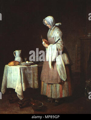 711 Jean Siméon Chardin - Die aufmerksamen Krankenschwester - WGA 04757 Stockfoto