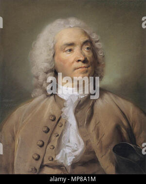 Portrait von Gabriel Huquier 1747. 713 Jean-Baptiste Perronneau - Porträt von Gabriel Huquier-WGA 17213 Stockfoto