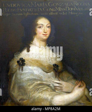 . Englisch: Portrait von Königin Marie Louise Gonzaga (später Königin von Polen). Polski: Portret Marii Ludwiki Gonzagi Królowa królowej Polski Français: Louise Marie de Gonzague (Futur reine De Pologne). . Vor 1651. 860 Marie Louise Gonzaga Stockfoto