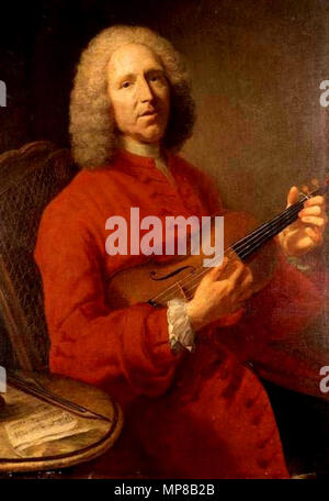 Portrait von Jean-Philippe Rameau. Dargestellte Person: Jean-Philippe Rameau (1683 - 1764), französischer Komponist und Musiktheoretiker des Barock. ca. 1728. 1019 Portrait von Jean-Philippe Rameau - Joseph Gespeich. Stockfoto