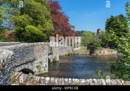 Sheepwash Brücke über den Fluss Wye in Ashford-im-Wasser, Peak District, Derbyshire, England, Großbritannien Stockfoto