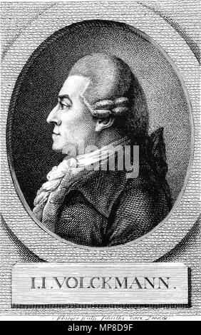 . Deutsch: Johann Jacob Volkmann (1732-1803), Brustbild, Profil nach links. ca. 1793. 726 Johann Jacob Volkmann Stockfoto