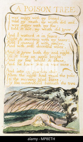 . Englisch: Lieder der Unschuld und Erfahrung, Kopie B, 1789, 1794 (British Museum) Objekt 48 ein Gift Baum. 16 Februar 2007, 07:13:40. William Blake (1757 - 1827) Alternative Namen W. Blake; Uil" iam Bleik Beschreibung britische Maler, Dichter, Schriftsteller, Theologe, Sammler und Graveur Geburtsdatum / Tod 28. November 1757 12. August 1827 Ort der Geburt / Todes Broadwick Street Charing Cross Standort London Authority control: Q 41513 VIAF: 54144439 ISNI: 0000 0001 2096 135 X ULAN: 500012489 78095331 LCCN: n NLA: 35019221 WorldCat Dies ist ein treuer fotografische Wiedergabe Stockfoto