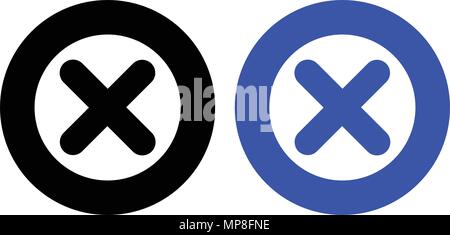 Glyphe Symbol Löschen, auf weißem Hintergrund Stock Vektor