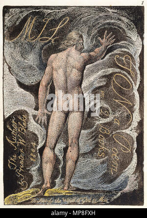 . Englisch: Milton ein Gedicht Kopieren eines c 1811 British Museum Objekt 1. ca. 1811. William Blake (1757 - 1827) Alternative Namen W. Blake; Uil" iam Bleik Beschreibung britische Maler, Dichter, Schriftsteller, Theologe, Sammler und Graveur Geburtsdatum / Tod 28. November 1757 12. August 1827 Ort der Geburt / Todes Broadwick Street Charing Cross Standort London Authority control: Q 41513 VIAF: 54144439 ISNI: 0000 0001 2096 135 X ULAN: 500012489 78095331 LCCN: n NLA: 35019221 WorldCat 895 Milton ein Gedicht Kopieren eines c 1811 British Museum Objekt 1. Stockfoto