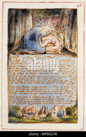 . Englisch: Lieder der Unschuld und Erfahrung, kopieren T, 1789, 1794, 1818 (British Museum) Objekt 45 Der kleine Vagabund. 7 März 2007, 04:38:12. William Blake (1757 - 1827) Alternative Namen W. Blake; Uil" iam Bleik Beschreibung britische Maler, Dichter, Schriftsteller, Theologe, Sammler und Graveur Geburtsdatum / Tod 28. November 1757 12. August 1827 Ort der Geburt / Todes Broadwick Street Charing Cross Standort London Authority control: Q 41513 VIAF: 54144439 ISNI: 0000 0001 2096 135 X ULAN: 500012489 78095331 LCCN: n NLA: 35019221 WorldCat Dies ist ein treuer fotografische Repro Stockfoto