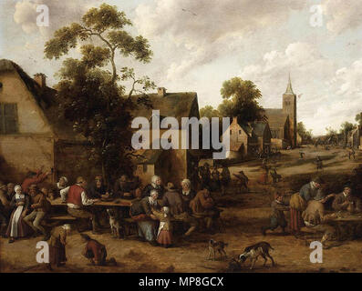 Village Szene 1645. 737 Joost Cornelisz. Droochsloot-Village Szene - WGA 6685 Stockfoto