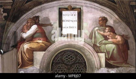 . Englisch: Fresko von Michelangelo in der Sixtinischen Kapelle im Vatikan malte zwischen 1508 bis 1512. 1508 bis 1512. Michelangelo Buonarroti Alternative Namen Michelangelo di Lodovico Buonarroti Simoni Français: Michel-Ange Polski: Michał Anioł Datum der Geburt / Tod vom 6. März 1475 18. Februar 1564 Ort der Geburt / Todes English: Caprese Michelangelo bei Arezzo Français: Caprese, au Nord d'Arezzo en Toscane Italiano: Caprese (Gemeinde di Arezzo, Toskana) Polski: Caprese (prowincja Toskanii (Arezzo) Wir Włoszech) Rom arbeiten Zeitraum Français: Renaissance Arbeitsort English: Florenz, Rom, Stockfoto