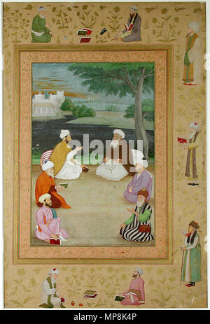 . Englisch: Titel der Serie: Ende Shah Jahan Album Suite Name: Spät Shah Jahan Albums anzeigen Artist: Bichitr Erstellungsdatum: Ca. 1640 Display Abmessungen: 8 31/32-in. x 5 31/32-in. (22,8 cm x 15,2 cm) Kreditlinie: Edwin Binney 3 Sammlung Beitritt Artikelnummer: 1990.353 Sammlung: <a href='Http://www.sdmart.org/art/our-collection/asian-art' rel='nofollow'> Die San Diego Museum der Kunst</a>. 27 Juli 2001, 15:11:56. Englisch: thesandiegomuseumofartcollection 1134 sprechen aus dem Herzen - eine Versammlung von Dichtern und Sufis (6124535207) Stockfoto