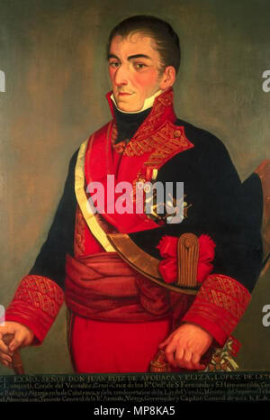 . Englisch: Vizekönig Juan José Ruiz de Apodaca y Eliza Español: Virrey Juan José Ruiz de Apodaca y Eliza. 19. 749 JuanRuizdeApodaca Stockfoto