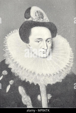 . English: Maria von Nassau (1556-1616), Tochter von De: Wilhelm I. (oranien-nassau) Englisch: Maria von Nassau-Oranje 1556-1616, Kind von Willem 1533-1584, verheiratet 1595 mit Philipp Ernst, Graf von Hohenlohe 1550-1606. Datum unbekannt vor 1616. English: unbekannter Maler 859 Maria von Nassau (1556-1616) Stockfoto