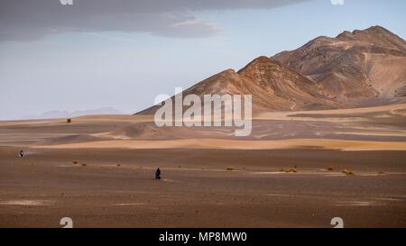 Luftaufnahme von Dasht-e Lut, eine große Salzwüste in den Provinzen Kerman, Sistan und Baluchestan, Iran Stockfoto