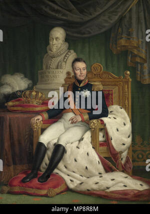 Portrait von Wilhelm I., König der Niederlande 19. 766 König Willem I-Van Bree Stockfoto