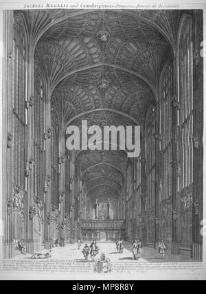 . Englisch: Im Innenraum der King's College Chapel, Cambridge von David Loggan, veröffentlicht 1690. 1690. David Loggan (1634 - 1692) Beschreibung englischer Künstler und Graveur Geburtsdatum / Tod August 1634 Juli 1692 Ort der Geburt / Tod in Danzig London Authority control: Q 5236742 VIAF: 88085606 ISNI: 0000 0001 1856 4291 ULAN: 500030441 84133161 LCCN: n GND: 131599224 WorldCat 766 Kings College Chapel, Cambridge Interieur durch Loggan 1690 - RIBA 16020 Stockfoto