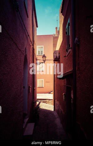 die schöne Allee von Castelsardo alte Stadt - Sardinien - Italien Stockfoto