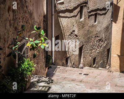 die schöne Allee von Castelsardo alte Stadt - Sardinien - Italien Stockfoto