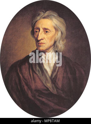 . Portrait von John Locke, von Sir Godfrey Kneller. Öl auf Leinwand. 76 x 64 cm. Großbritannien, 1697. Quelle der Eintrag: Sammlung von Sir Robert Walpole, Houghton Hall, 1779. 1697. Godfrey Kneller (1646-1723) Alternative Namen Gottfried Kneller, Geburt Name: Gottfried Kniller Beschreibung deutscher Maler, Zeichner, Kupferstecher und Miniaturisten Datum der Geburt / Tod am 8. August 1646 7. November 1723 Ort der Geburt / Todes Lübeck London Arbeiten Zeitraum zwischen ca. 1660 und ca. 1723 Arbeitsort Leiden (ca. 1660-1665), Rom, Venedig (1672 - 1675), Nürnberg, Hamburg (1674 - 1676), London (1676 - 1723), Frankreich Stockfoto