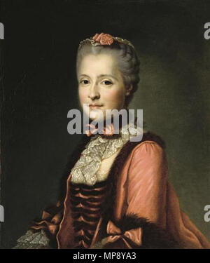 785 La Princesse Marie-Josèphe de Saxe (1731-1767), mère de Louis XVI, anonyme, d'après un Portrait de Jean-Baptiste Greuze Stockfoto