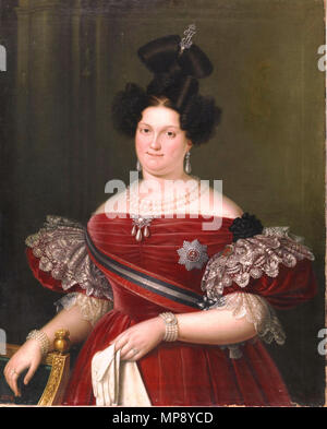 786 La Reina María Cristina de Borbón-Dos Sicilias. (Museo del Prado) Stockfoto