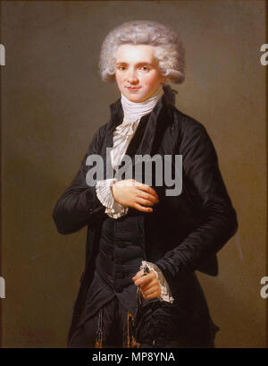 . Englisch: Portrait von Maximilien Robespierre Français: Portrait de Maximilien Robespierre en Habit de député du Tiers Etat]]. 1790 (Original). 787 Labille-Guiard Robespierre Stockfoto