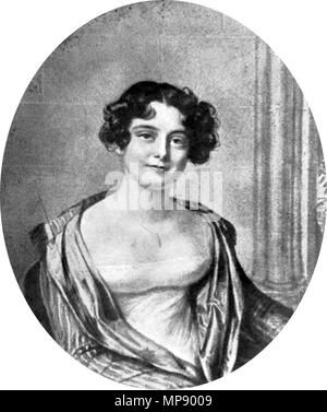 . Jane Griffin, 24 Jahre. Später Lady Jane Franklin. Lithographie von Josef Mathias Negelen (18 Jun 1792 - 11 Jun 1870), nach Chalk 1816 Zeichnung von Amelie Romilly (21 Mar 1788 - 2 Dec 1875). 1816, Genf. 789 LadyJaneFranklin Stockfoto